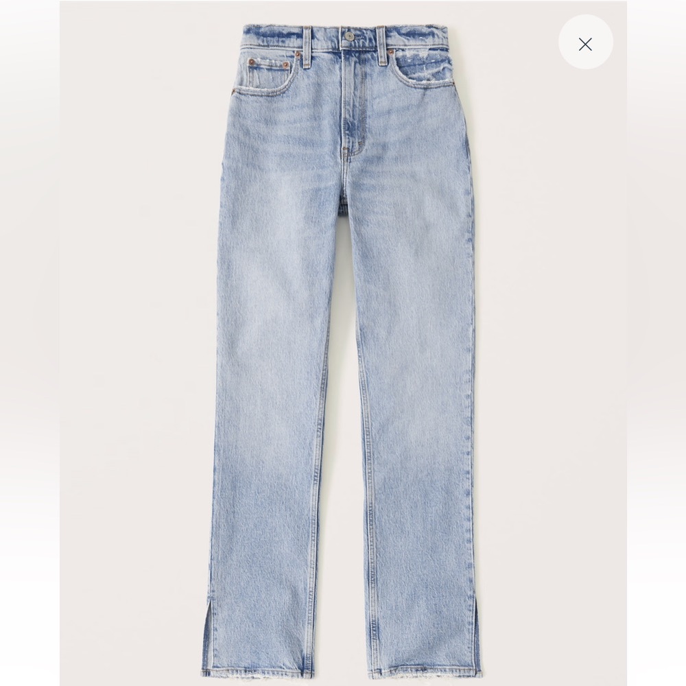 Ultra High Rise 90s Straight Jean with Vent Hem